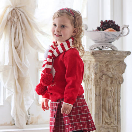 Toddler Girls Red Rabbit-print Sweaters Tops