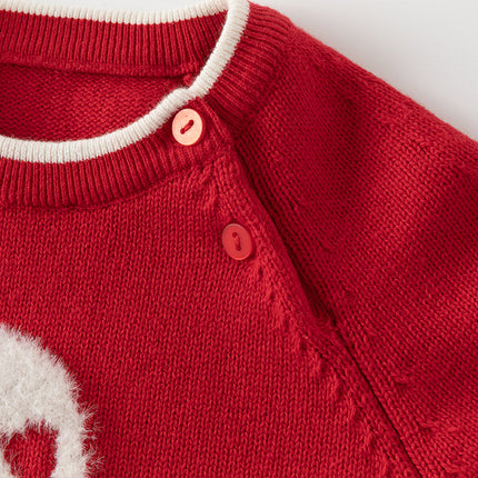 Toddler Girls Red Rabbit-print Sweaters Tops