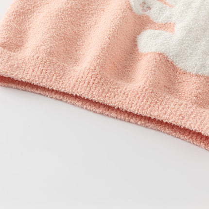 Toddler Girls Sweet Orange Pink Kitten Jacquard Turtle Soft Sweaters Tops