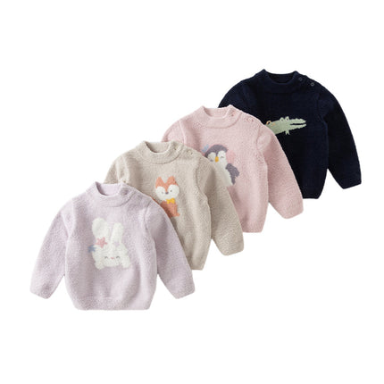 Toddler Girls/Boys Cute Playful Animal Pullover Turtle Soft Cozy Sweaters