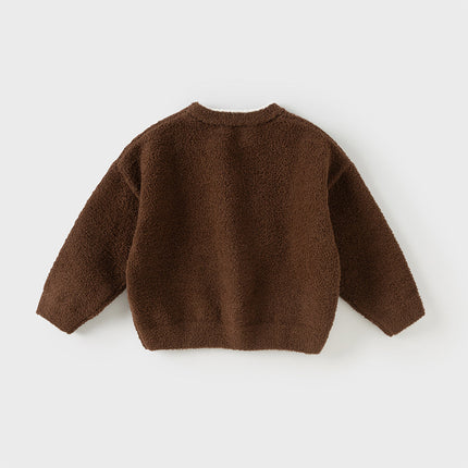 Toddler Girls/Boys Soft Cute Animal Jacquard Chenille Sweater Tops