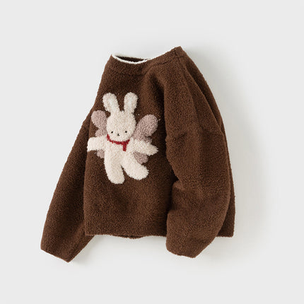 Toddler Girls/Boys Soft Cute Animal Jacquard Chenille Sweater Tops