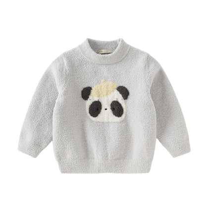 Toddler Girls/Boys Soft Cute Animal Jacquard Chenille Sweater Tops