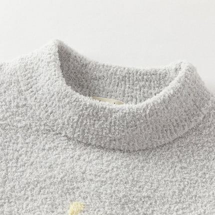 Toddler Girls/Boys Soft Cute Animal Jacquard Chenille Sweater Tops