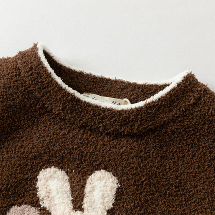Toddler Girls/Boys Soft Cute Animal Jacquard Chenille Sweater Tops
