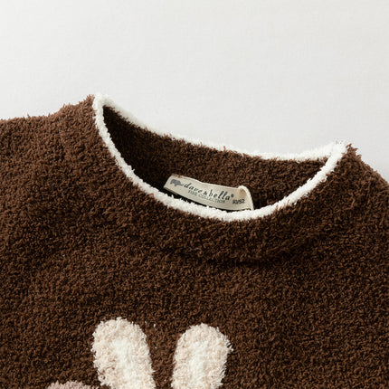 Toddler Girls/Boys Soft Cute Animal Jacquard Chenille Sweater Tops