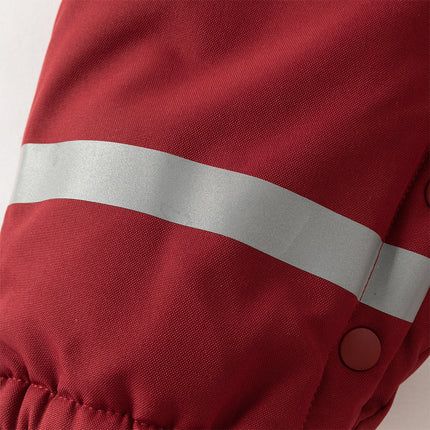 Baby Girls/Boys Outdoor Windproof Plush-lined Padded Hooded Cozy Rompers