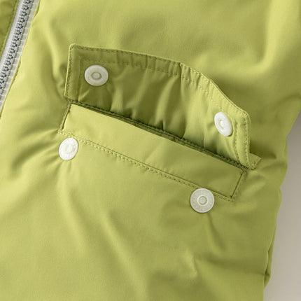 Baby Girls/Boys Winter Rose/Green Windproof Hooded Down Rompers