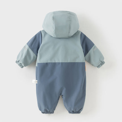 Baby Girls/Boys  Grey Blue/Grey Pink Long sleeve Waterproof Hooded Rompers
