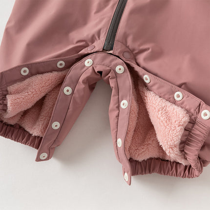 Baby Girls/Boys  Grey Blue/Grey Pink Long sleeve Waterproof Hooded Rompers