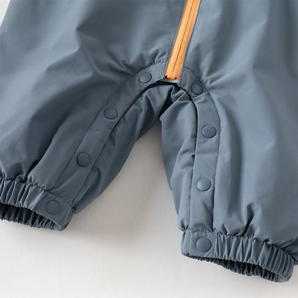 Baby Girls/Boys  Grey Blue/Grey Pink Long sleeve Waterproof Hooded Rompers