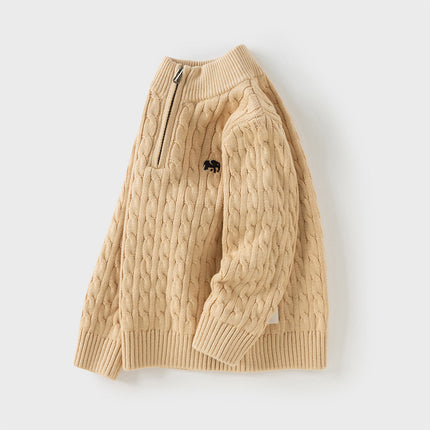 Kids Girls/Boys Versatile Multicolor Warm Turtle Pullover Sweaters