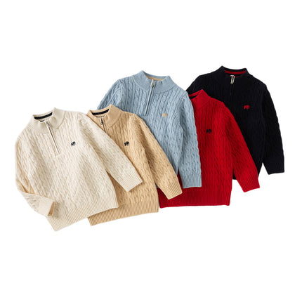 Kids Girls/Boys Versatile Multicolor Warm Turtle Pullover Sweaters
