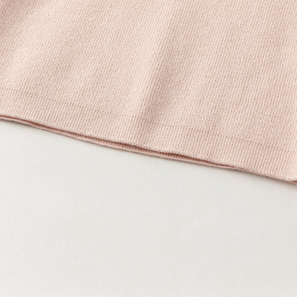 Kids Girls Elegant Plush Turtle Beige/Grey Pink Pullover Sweaters Tops