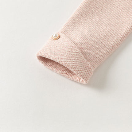 Kids Girls Elegant Plush Turtle Beige/Grey Pink Pullover Sweaters Tops