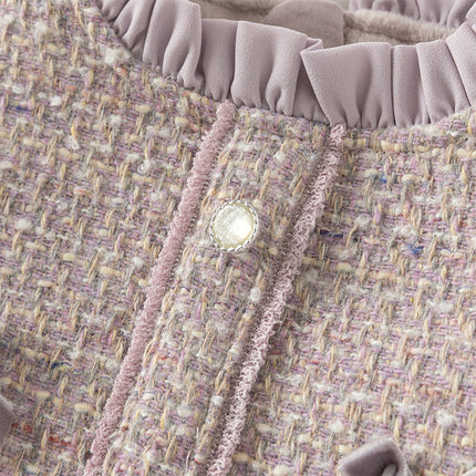 Toddler Girls Graceful Grey Purple Turtle Plush-lined Mesh Princess Dress