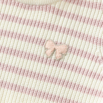 Kids Girls Sweet Striped Turtle Long-sleeved Pullover Sweaters