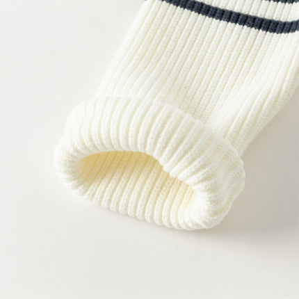 Kids Girls Sweet Striped Turtle Long-sleeved Pullover Sweaters