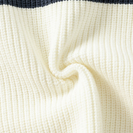 Kids Girls Sweet Striped Turtle Long-sleeved Pullover Sweaters