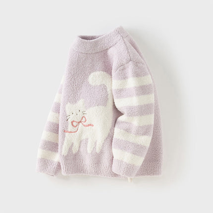 Toddler Girls/Boys Soft Cute Animal Jacquard Chenille Sweater Tops