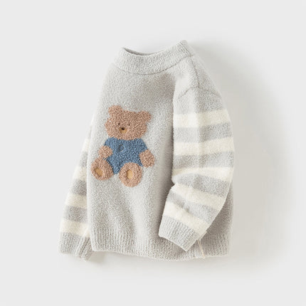 Toddler Girls/Boys Soft Cute Animal Jacquard Chenille Sweater Tops