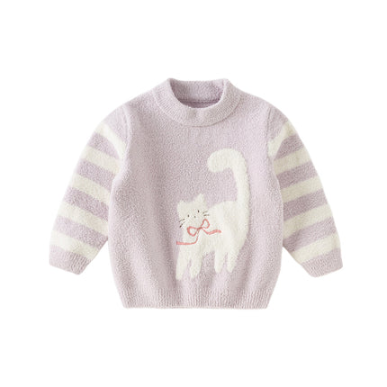 Toddler Girls/Boys Soft Cute Animal Jacquard Chenille Sweater Tops