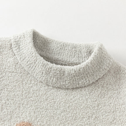 Toddler Girls/Boys Soft Cute Animal Jacquard Chenille Sweater Tops