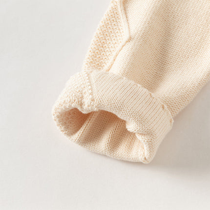 Kids Girls/Boys Casual Apricot Versatile Pullover Knit Sweaters Tops