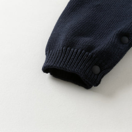 Baby Boys Navy Blue Soft Cotton One-Pieces Romper