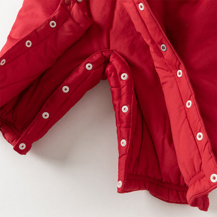 Baby Girls Chinese-style Red/Pink Warm Padded Rompers