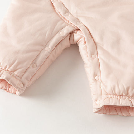 Baby Girls Chinese-style Red/Pink Warm Padded Rompers
