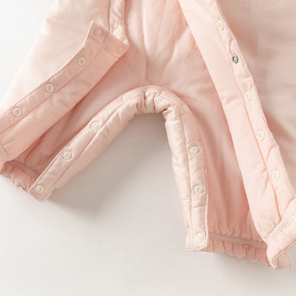 Baby Girls Chinese-style Red/Pink Warm Padded Rompers