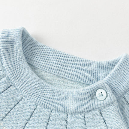 Toddler Girls/Boys Cozy Long Sleeve Gradient Blue Versatile Sweater Tops