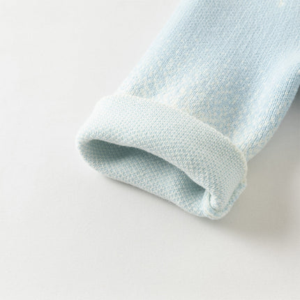 Toddler Girls/Boys Cozy Long Sleeve Gradient Blue Versatile Sweater Tops