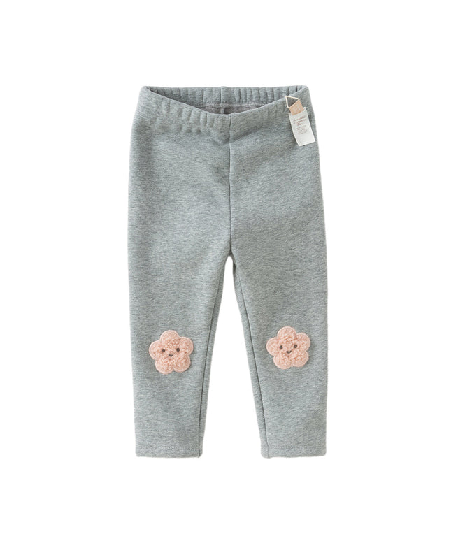 Toddler Girls Cute Grey Slim Leggings