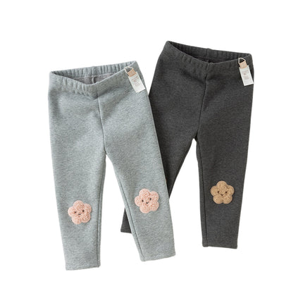 Toddler Girls Cute Grey Slim Leggings