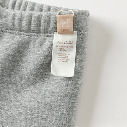 Toddler Girls Cute Grey Slim Leggings