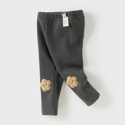Toddler Girls Cute Grey Slim Leggings