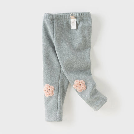 Toddler Girls Cute Grey Slim Leggings