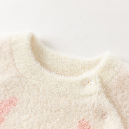Toddler Girls Sweet Pink Turtle Long-sleeved Soft Sweaters Tops