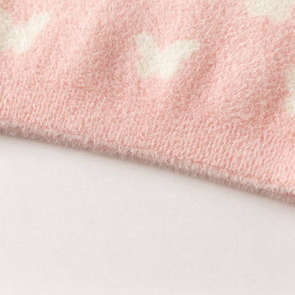 Toddler Girls Sweet Pink Turtle Long-sleeved Soft Sweaters Tops