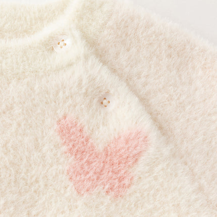 Toddler Girls Sweet Pink Turtle Long-sleeved Soft Sweaters Tops