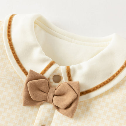 Baby Boys Apricot Indoor Long Sleeve Padded Rompers