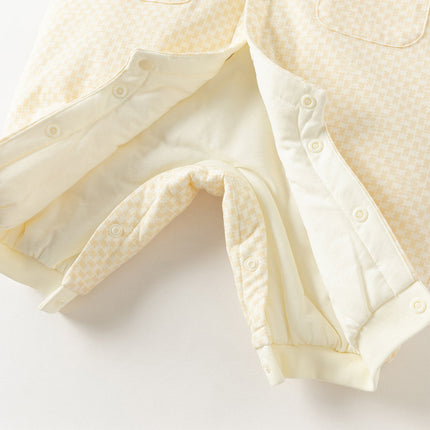 Baby Boys Apricot Indoor Long Sleeve Padded Rompers