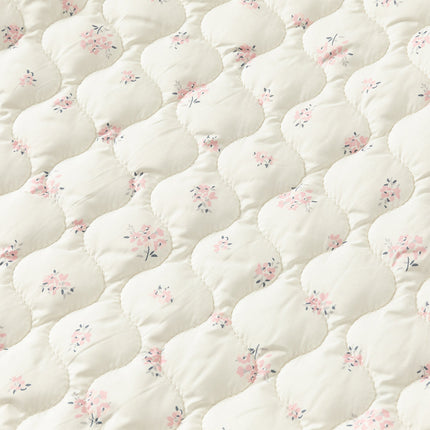 Baby Girls Sweet Beige Floral Print Doll Collar Warm Padded Rompers
