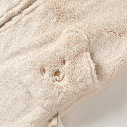Baby Girls/Boys Winter Casual Hooded Warm Plush One-Pieces Romper