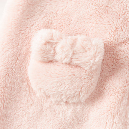 Newborn Girls/Boys Soft Plush-lined Hooded Baby One-Pieces Romper