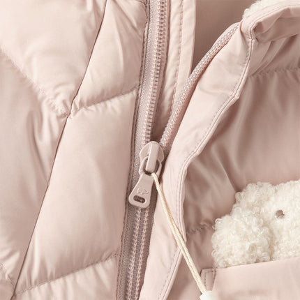 Baby Girls/Boys Winter Festival Red/Pink Outwear Hooded Down Rompers