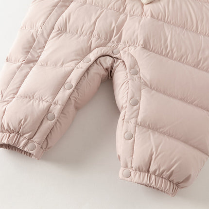 Baby Girls/Boys Winter Festival Red/Pink Outwear Hooded Down Rompers