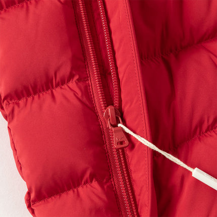 Baby Girls/Boys Winter Festival Red/Pink Outwear Hooded Down Rompers